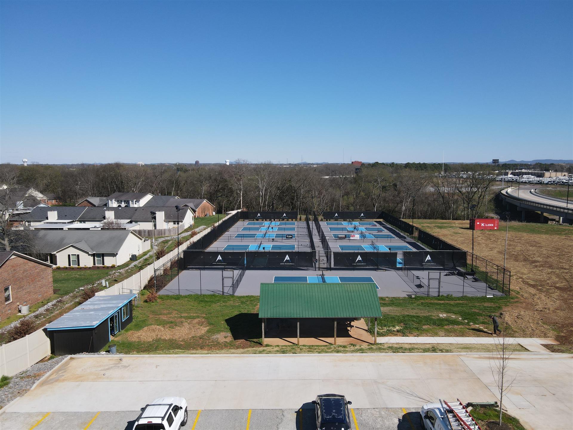 River Rock — pickleball court layout plan